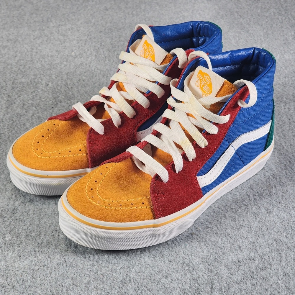 Vans SK8-HI Top Colorblock Sneakers Unisex Kids Size 2.5 Suede Shoes